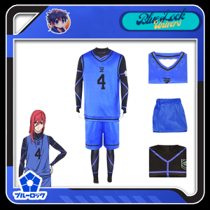 Maillot De Cosplay Blue Football Lock VL - Réplique Avec Nom Et Numéro Personnage - Polyester